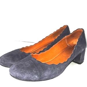 Billi Bi Womens Suede Leather Heels Size 7 US/ 37.5 EU